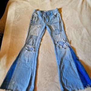 Free People Patchwork Festival Jeans